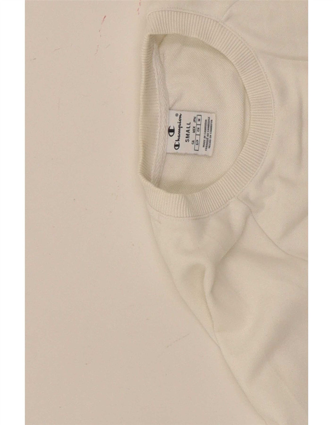 Campeão feminino oversized crop top gráfico manga comprida Reino Unido 10 pequeno branco