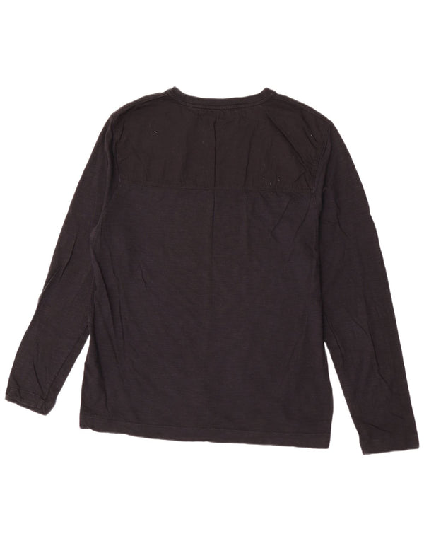 Calvin Klein Mens Top Manga Longa Grande Algodão Preto