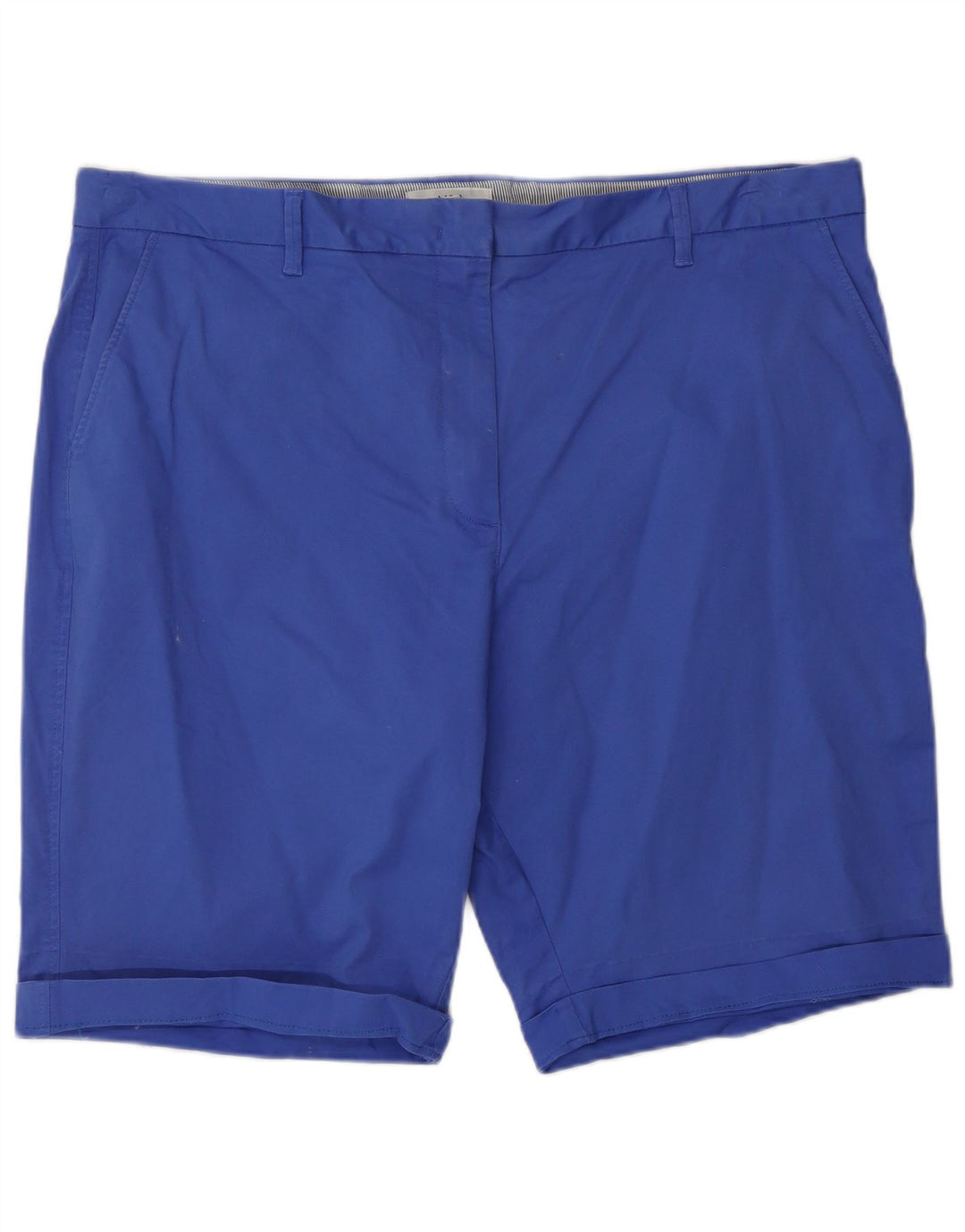 Shorts chino feminino MARKS & SPENCER UK 22 3XL W42 algodão azul