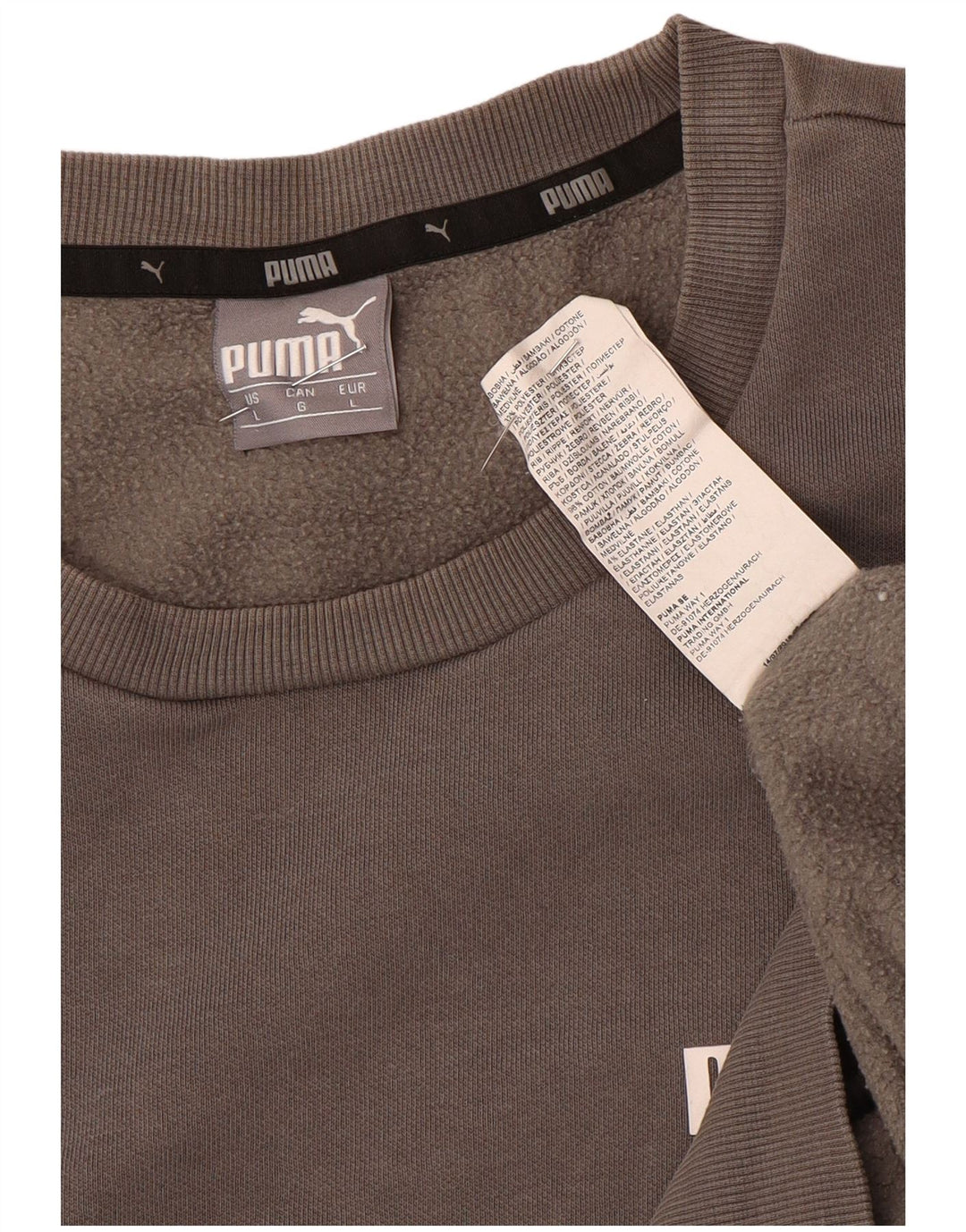 Puma moletom masculino jumper grande algodão cinza
