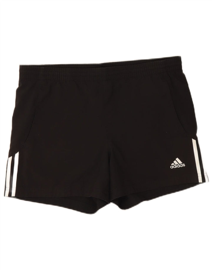 Shorts esportivos masculinos Adidas médio preto poliéster