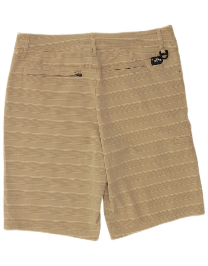 O'Neill Mens Chino Shorts W32 Poliéster listrado bege médio