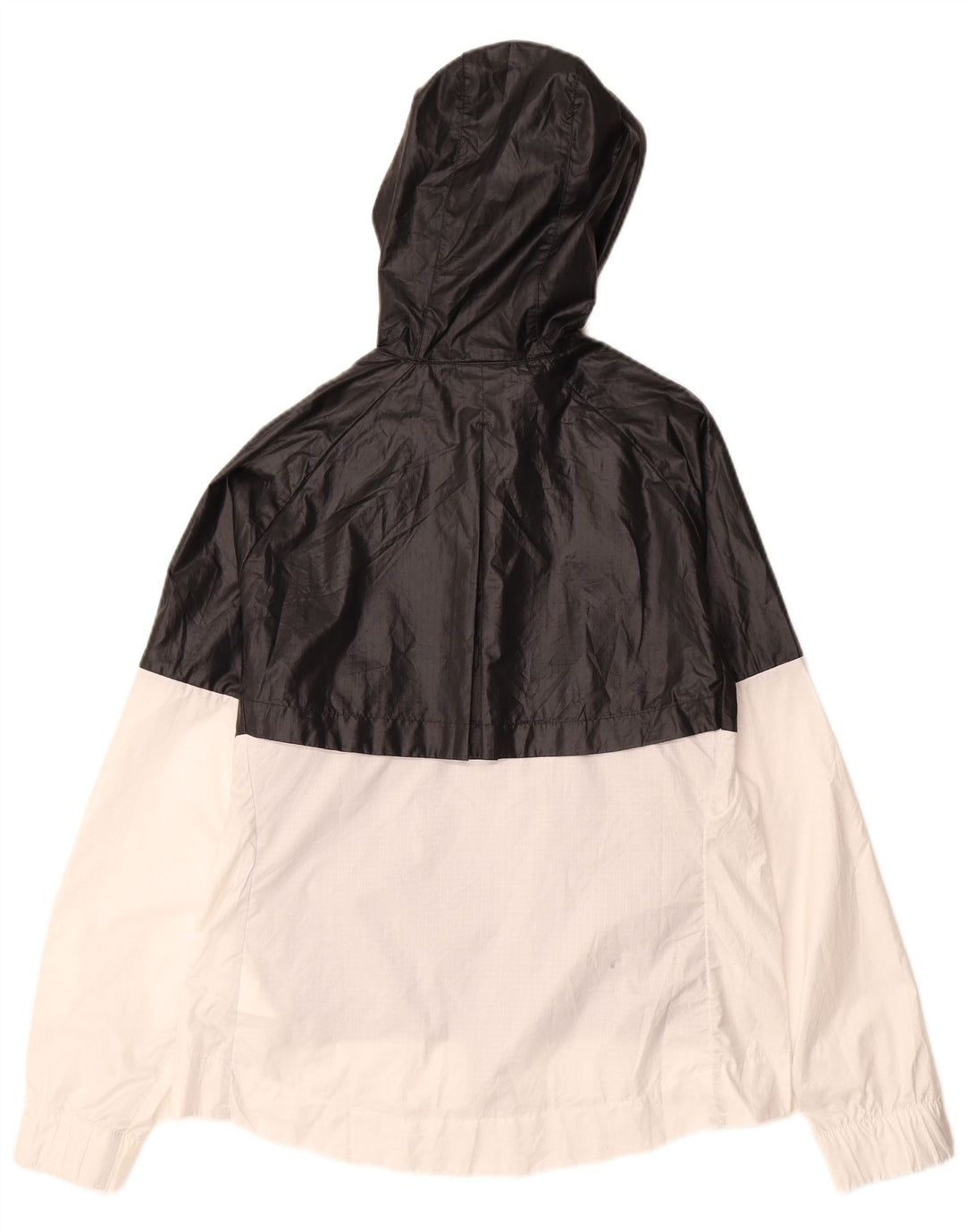 Jaqueta de chuva feminina Nike com capuz Reino Unido 16 grande preto colorblock poliéster