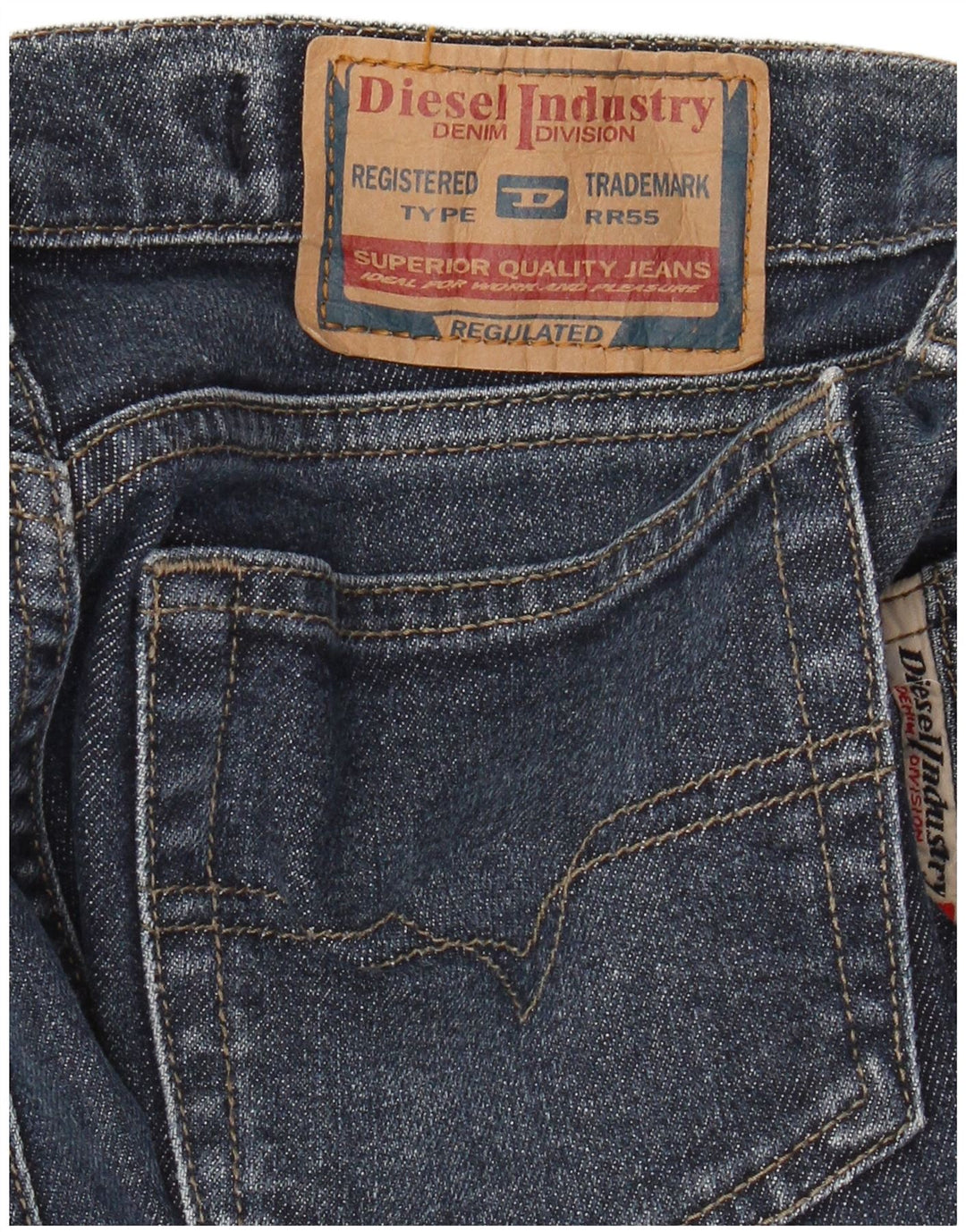 DIESEL Jeans retos femininos W27 L30 algodão azul marinho