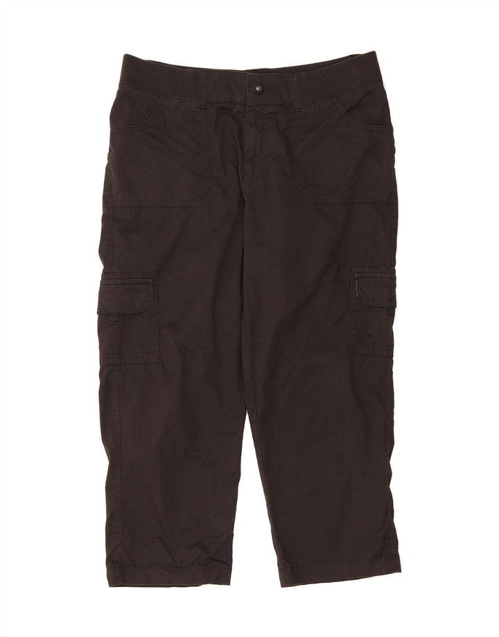LEE Womens Relaxed Fit Crop Cargo Trousers US 12 Large W34 L24 Black Vintage Lee and Second-Hand Lee from Messina Hembry 