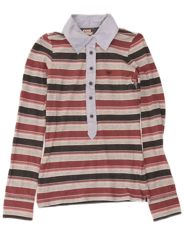 Tommy Hilfiger Camisa Polo Feminina Graphic Rugby Reino Unido 6 XS Multicolorido
