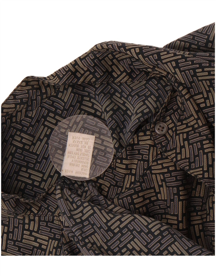 Camisa masculina VINTAGE XL cinza geométrica
