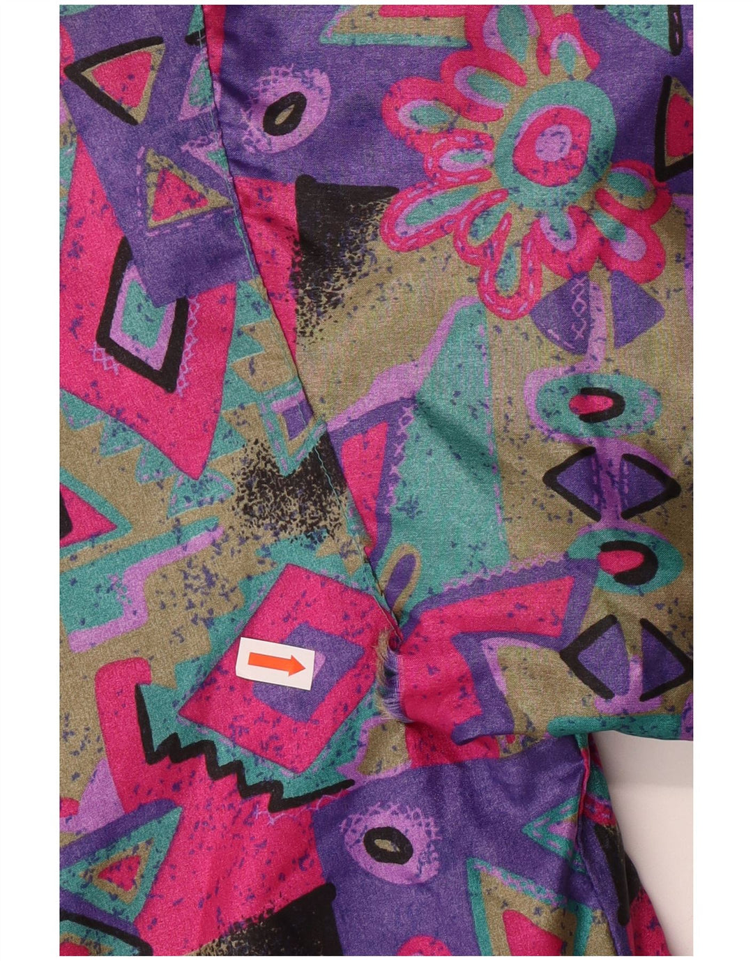 Casaco corta-vento com capuz VINTAGE para meninas 15-16 anos multicolorido geométrico