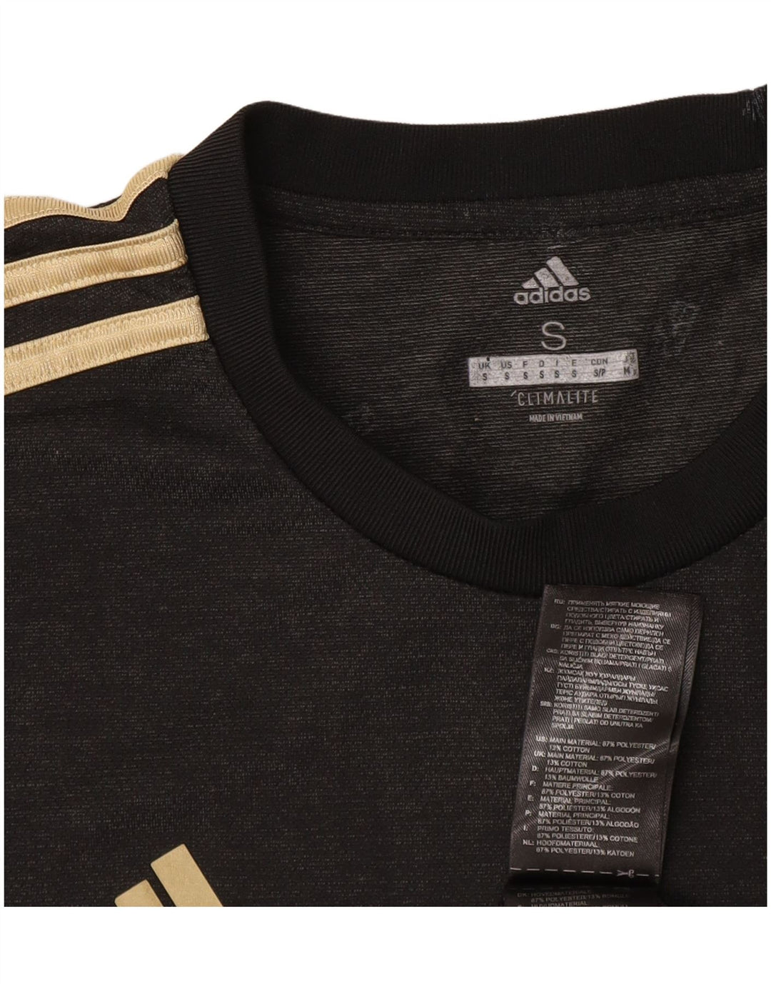 ADIDAS Mens Climalite T-Shirt Top Pequeno Poliéster Cinzento