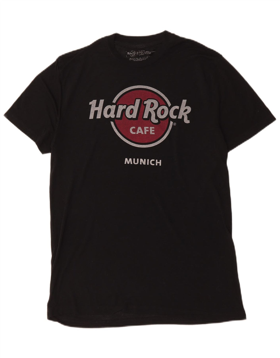 Camiseta masculina Hard Rock Cafe Munich Graphic Top Médio Preto