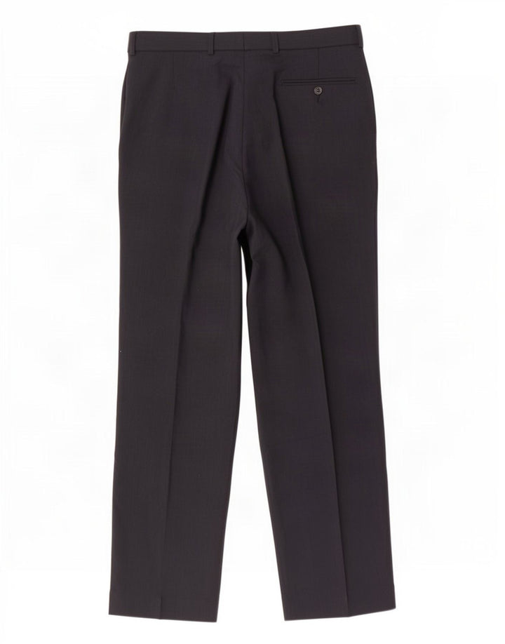 Calça masculina Marks & Spencer Pegged Suit W34 L33 azul marinho poliéster