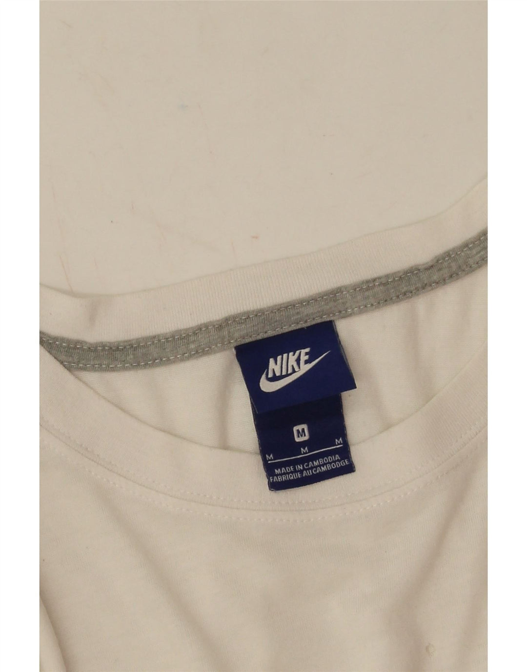 Camiseta Nike Feminina Graphic Top UK 14 Médio Branco Poliéster