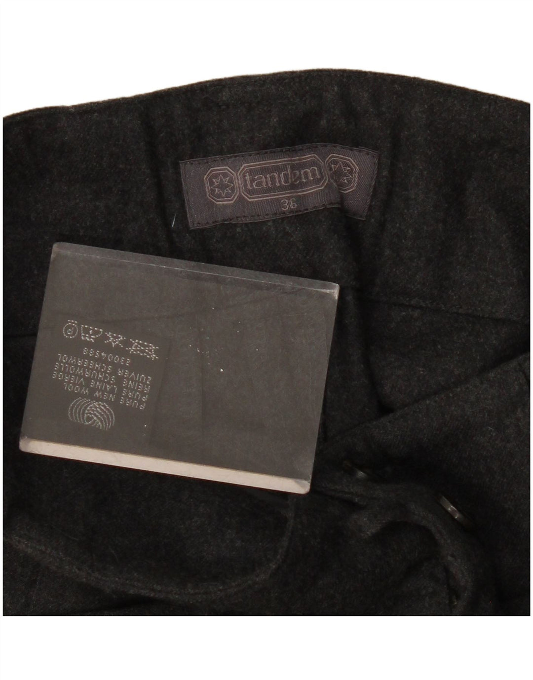 Shorts casuais femininos vintage de cintura alta UE 36 pequeno W28 cinza nova lã