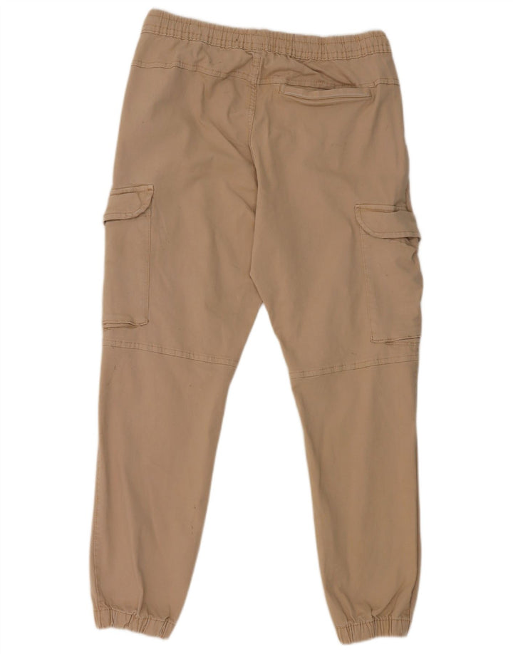 Zara Mens Joggers Cargo Calças Médio W31 L27 Algodão Cinza