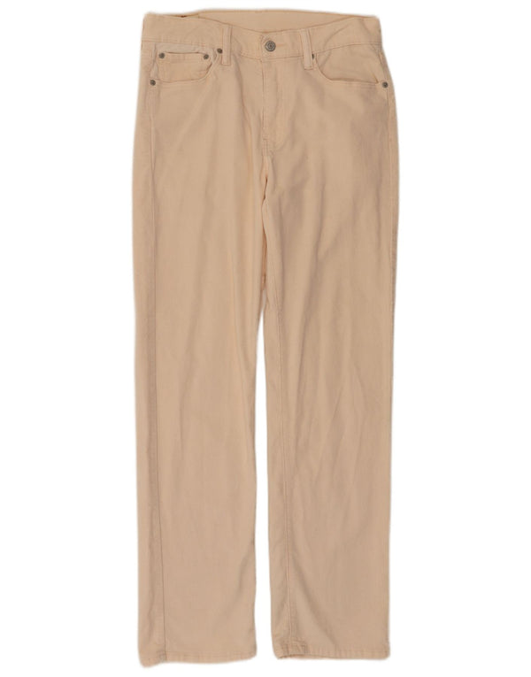 Calça feminina Levi's 751 reta de veludo W32 L32 algodão bege