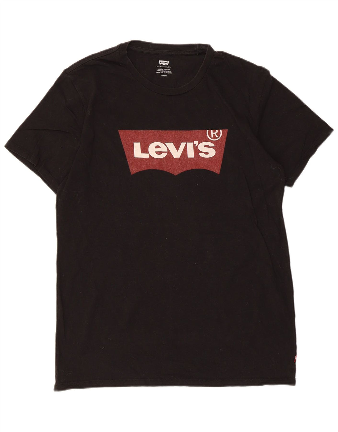 Camiseta gráfica masculina Levi's Top médio algodão preto
