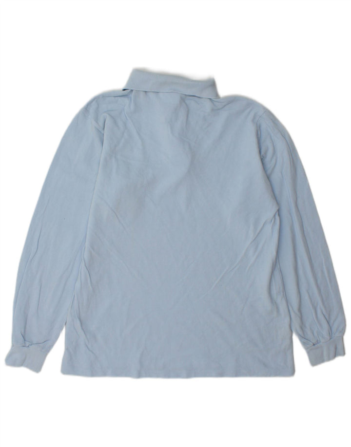 Camisa polo masculina de manga comprida Lacoste tamanho 3 pequeno algodão azul