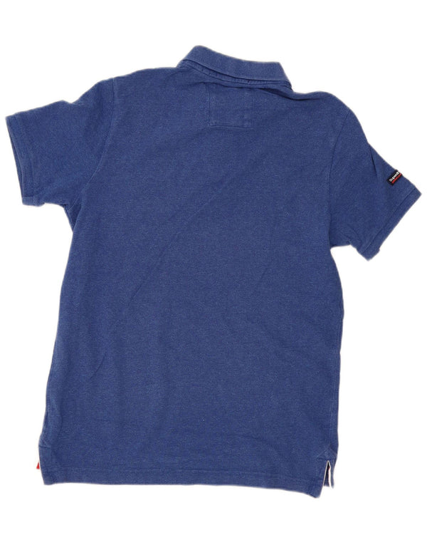 Camisa polo masculina Superdry XL azul algodão