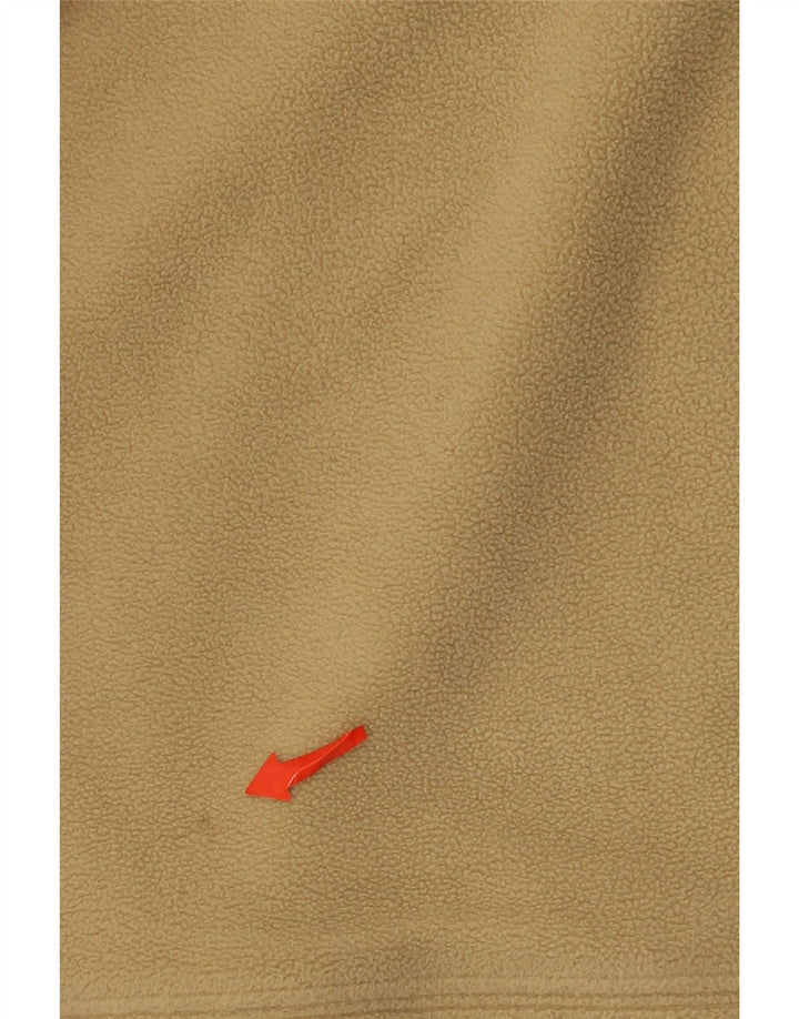 Suéter masculino de lã com gola redonda e zíper da Best Company, bloco colorido bege médio