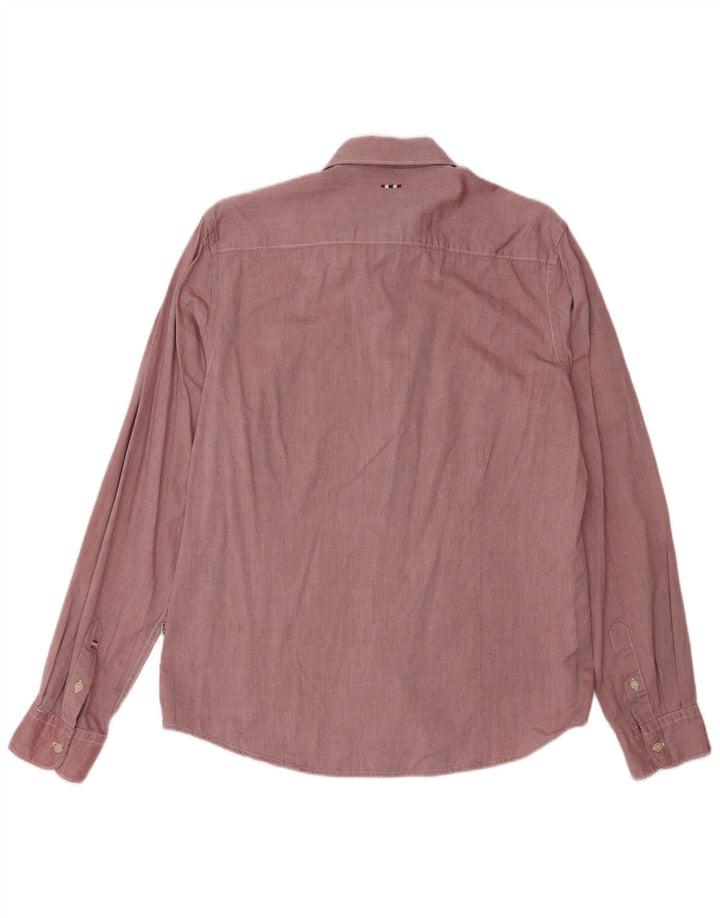 Camisa Slim Fit Masculina Napapijri Grande Rosa