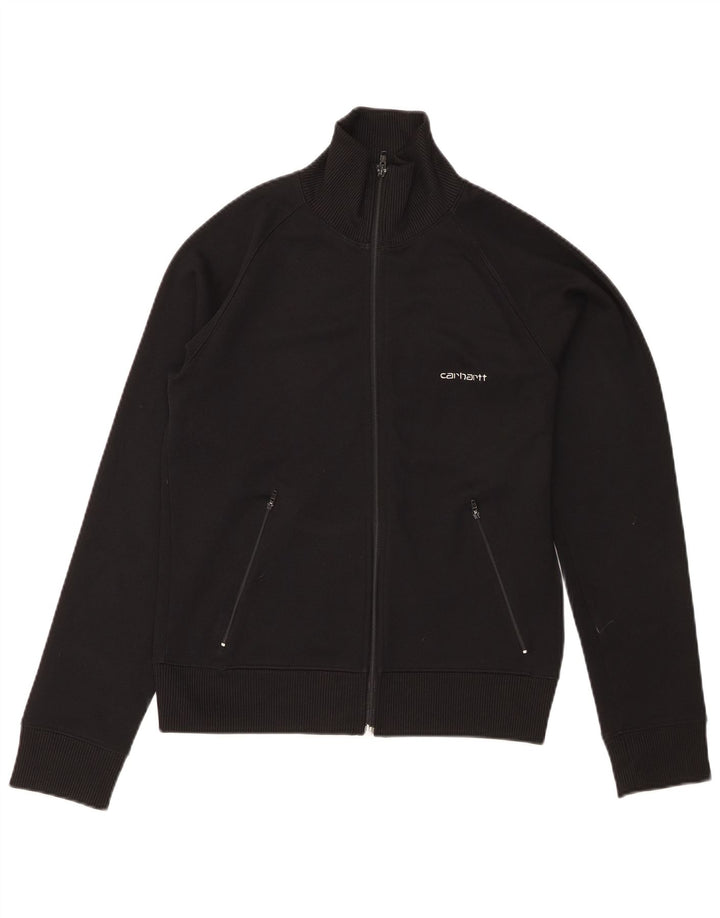 Carhartt Womens Tracksuit Top Jacket UK 14 Médio Preto Poliéster