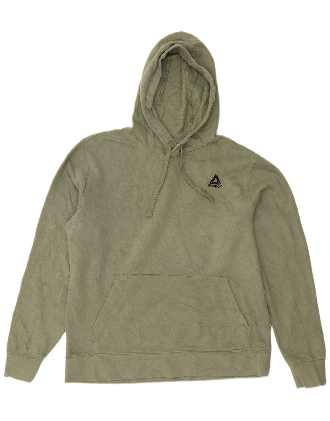 Reebok Mens Hoodie Jumper Médio Algodão Verde