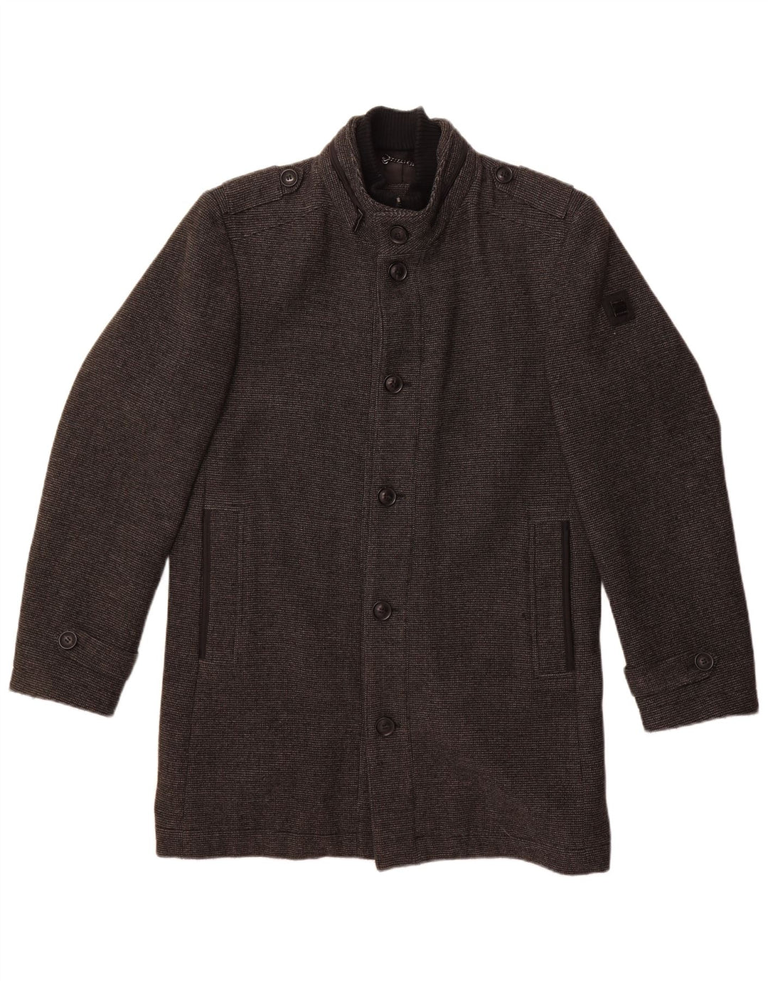 Sobretudo militar masculino Engbers EU 50 poliéster cinza grande