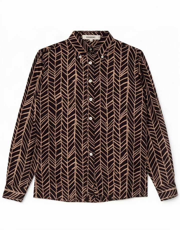 Blusa feminina Iceberg IT 44 seda geométrica preta média