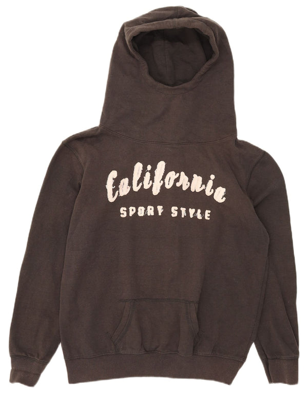 Zara Womens Graphic Hoodie Jumper Reino Unido 16 Grande Cinza