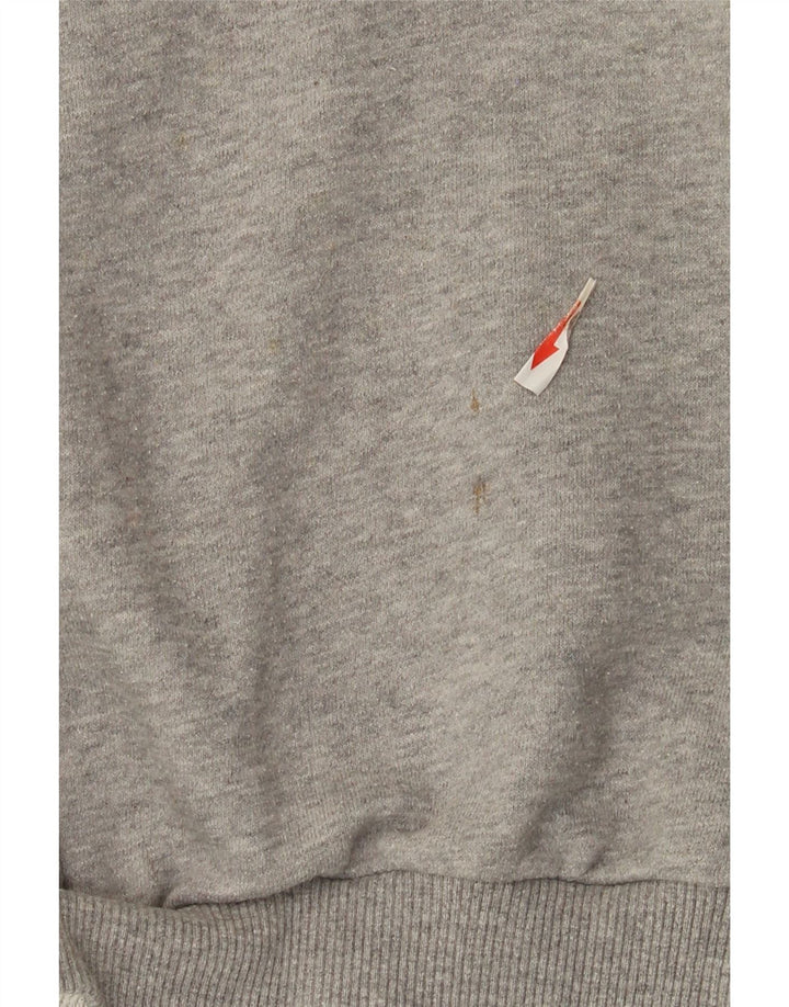 Adidas feminino gráfico moletom jumper UK 8 pequeno cinza colorblock