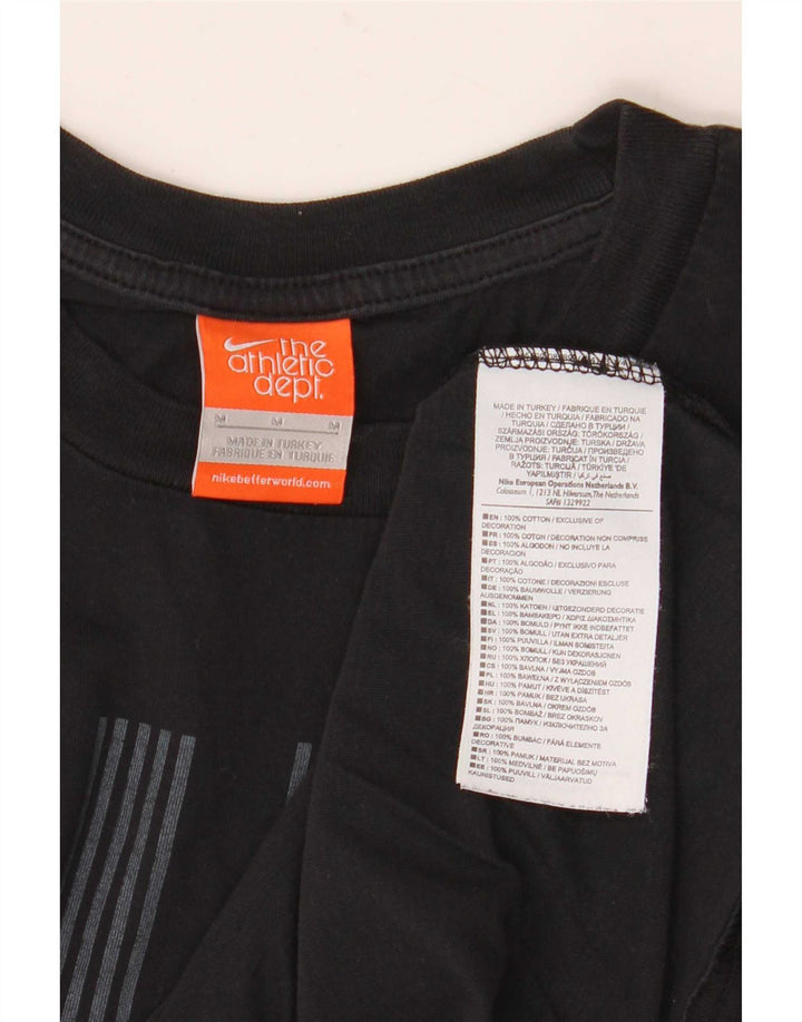 Adidas Mens Graphic T-Shirt Top Médio Algodão Preto
