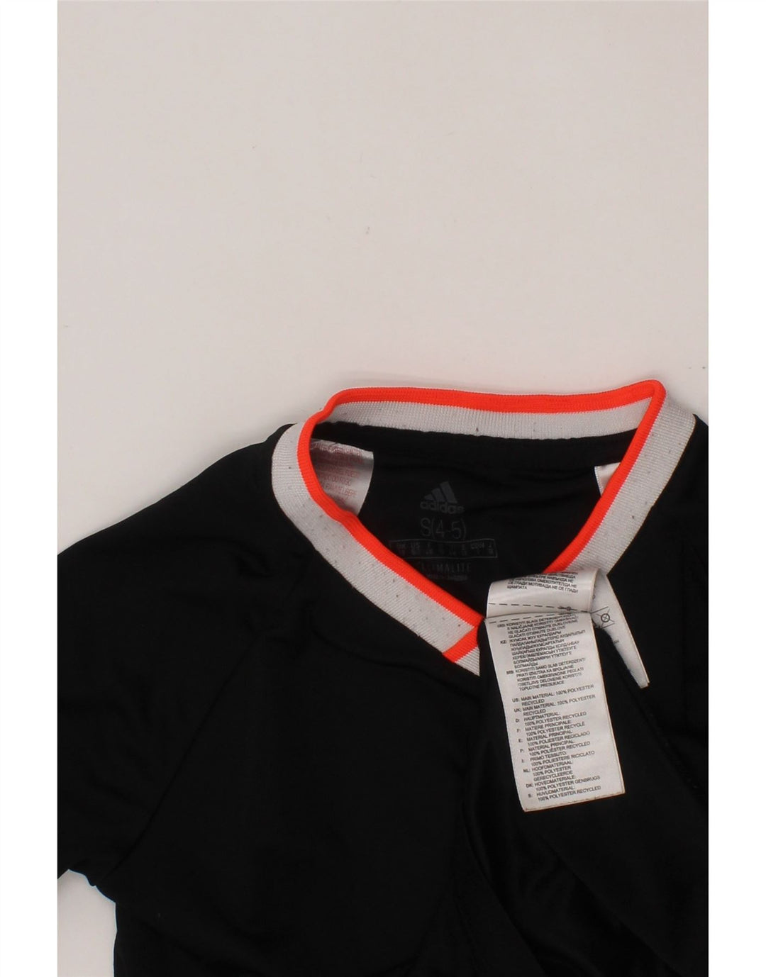 Camiseta Adidas Menino Climalite Top 4-5 Anos Pequeno Poliéster Preto