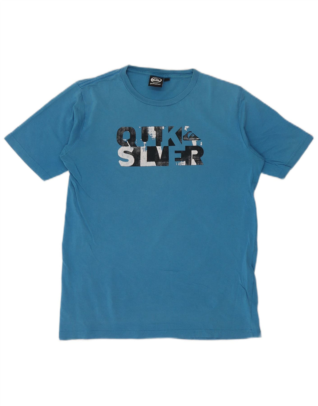 Camiseta gráfica QUIKSILVER para meninos 13-14 anos algodão azul