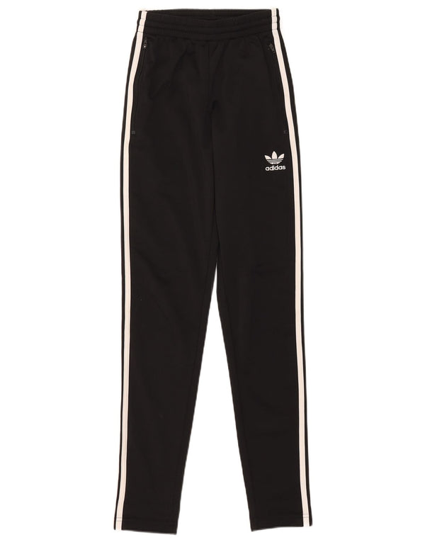 Calças de treino femininas Adidas UK 4 XS poliéster preto