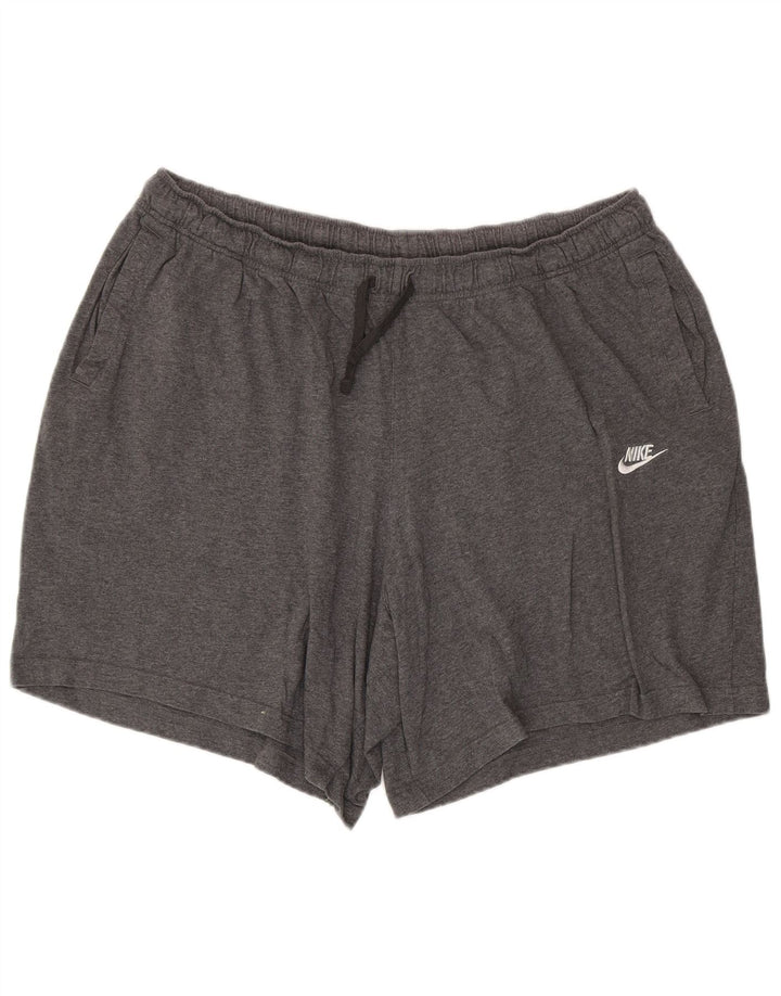 Shorts esportivos masculinos Nike 4XL algodão cinza