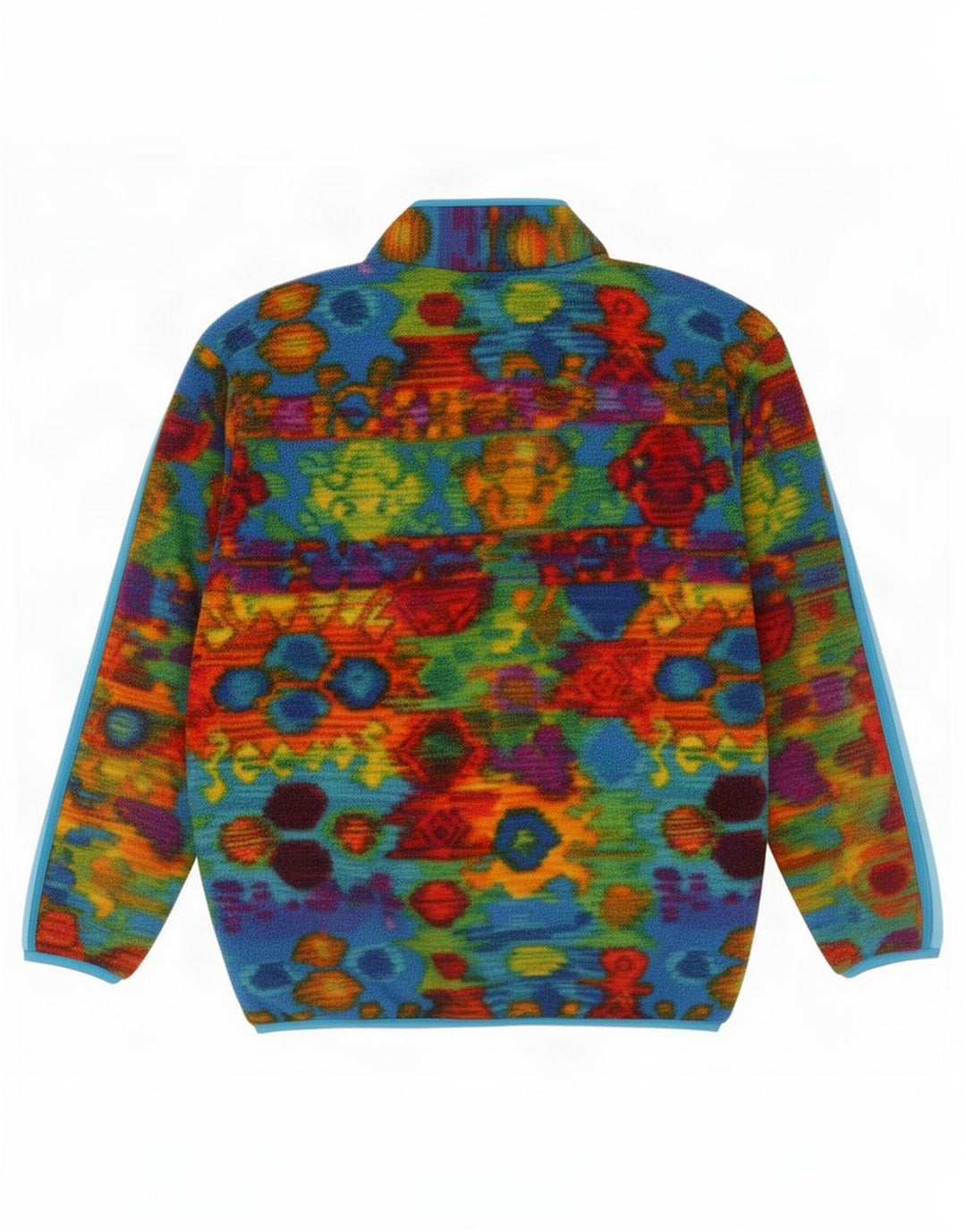 Suéter de lã feminino vintage com gola e zíper EU 40 médio multicolorido