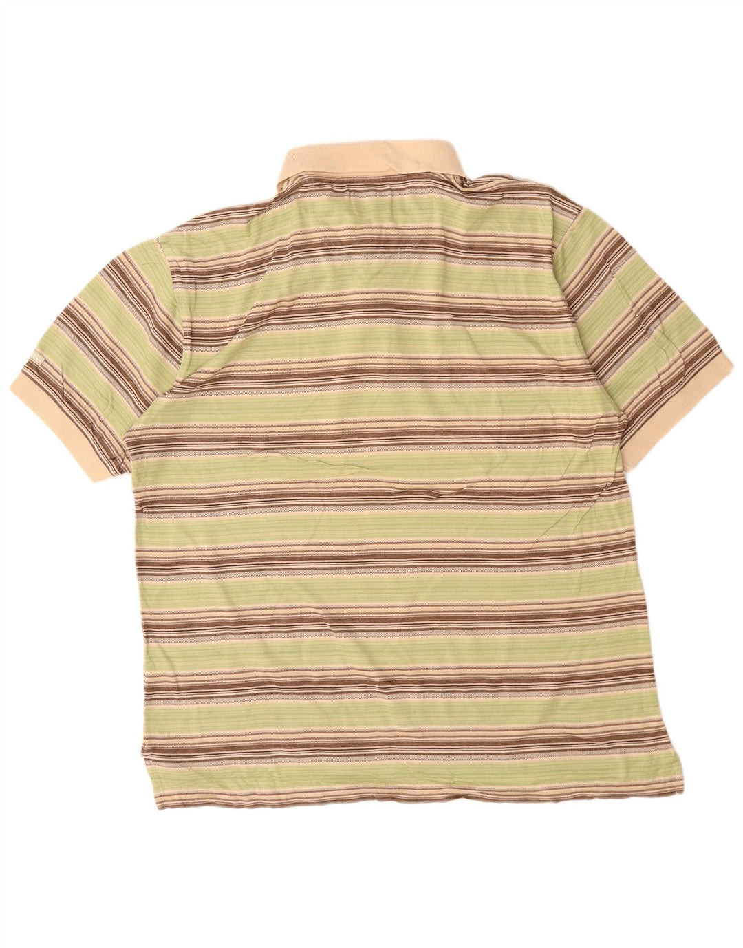 Camisa polo masculina IZOD grande algodão listrado cinza