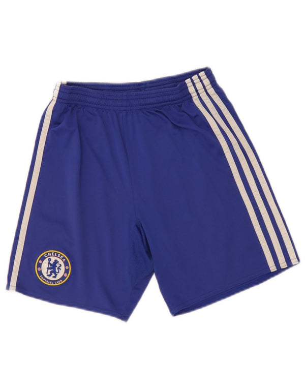 Shorts esportivos gráficos Adidas Boys Chelsea FC 11-12 anos azul poliéster