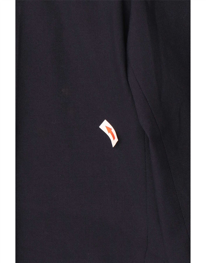 Calça masculina de terno cônico Marks & Spencer W40 L29 poliéster azul marinho