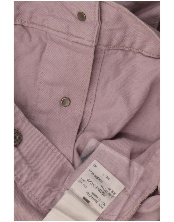 Jaqueta jeans feminina LEVI'S UK 6 XS algodão roxo
