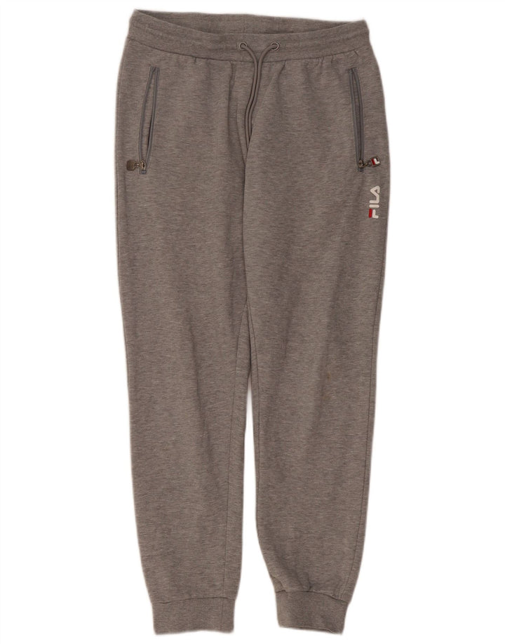 Calça de treino feminina Fila Joggers UK 14 algodão cinza médio