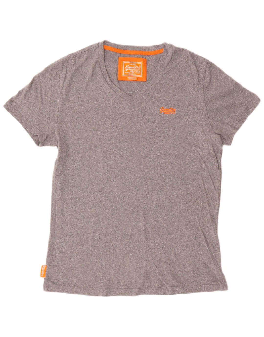 Camiseta masculina SUPERDRY Top cinza médio algodão