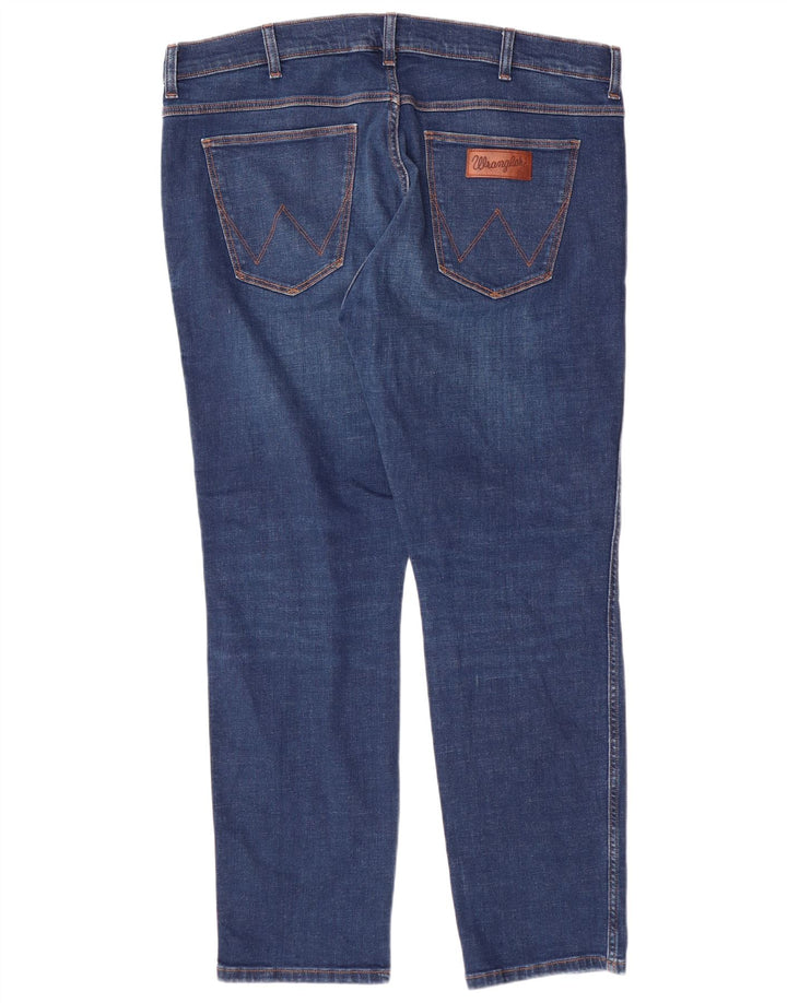 WRANGLER Masculino Larston Slim Tapered Jeans W38 L32 Azul Algodão
