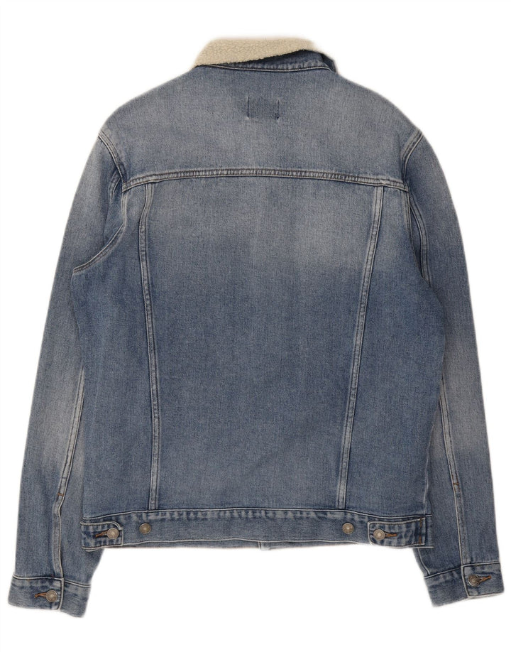 Jaqueta jeans masculina Lee Riders Reino Unido 40 grande algodão colorblock azul