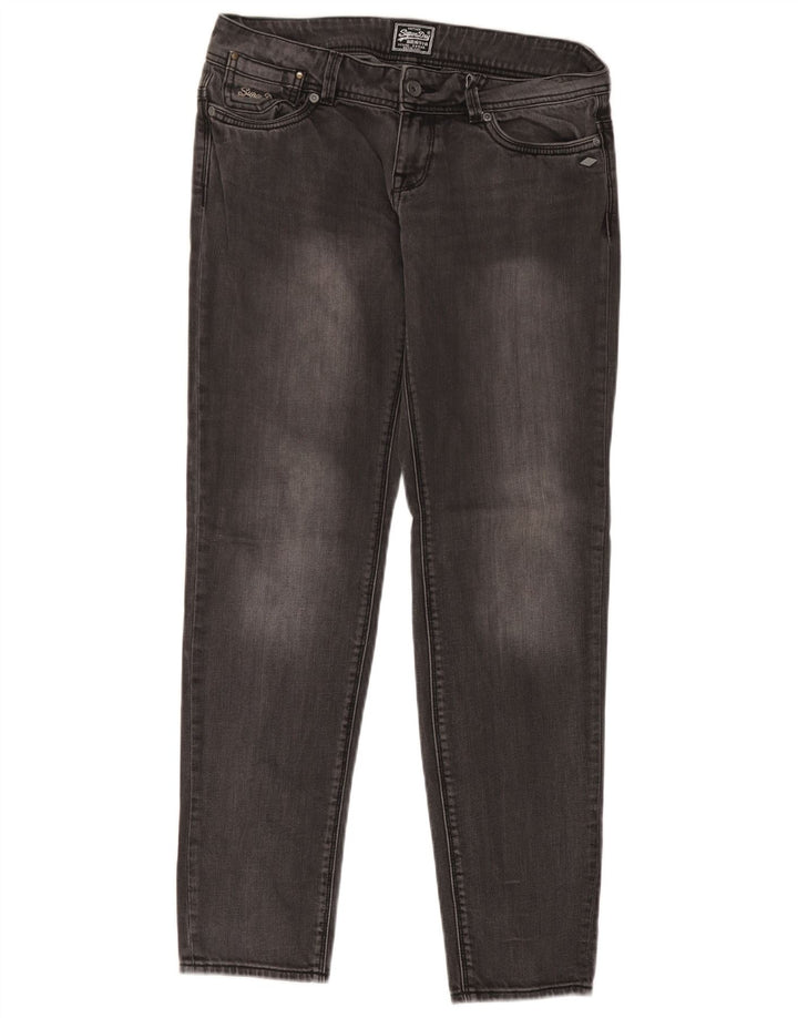Jeans Superdry Feminino Slim W29 L32 Algodão Cinza