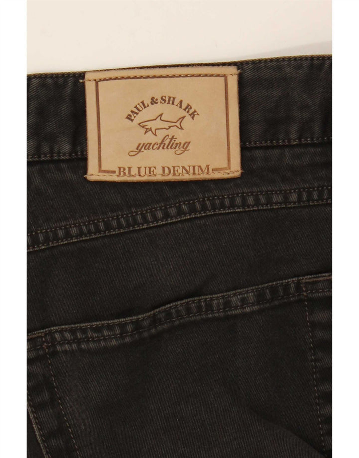 Calça jeans reta feminina Paul & Shark W36 L33 marrom