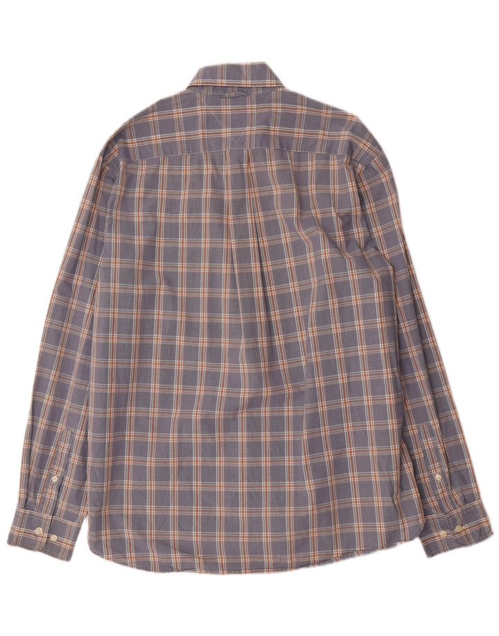 Camisa masculina Tommy Hilfiger grande algodão azul