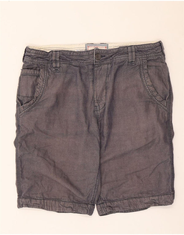 Fat Face Mens Chino Shorts W34 Grande Algodão Cinza