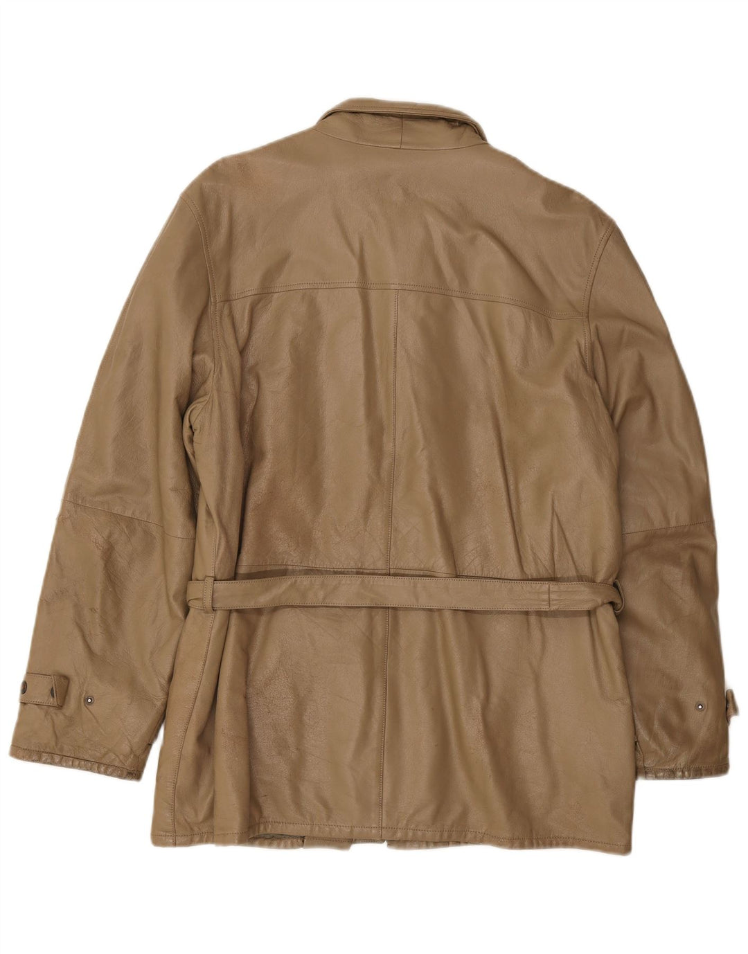 Jaqueta de couro masculina vintage IT 50 grande marrom