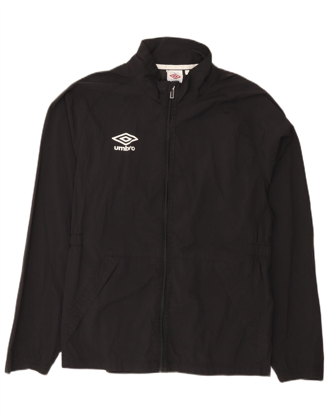 Jaqueta de chuva feminina Umbro Graphic UK 14 médio preto nylon